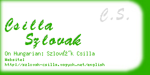 csilla szlovak business card